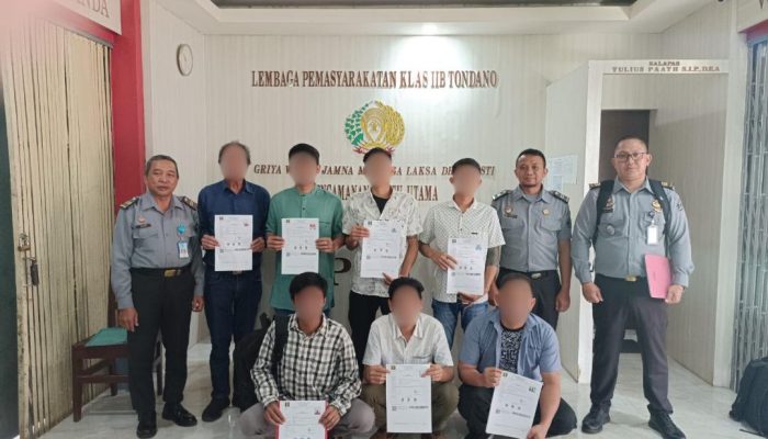 8 Napi Lapas Tondano Dapat Hak Bersyarat