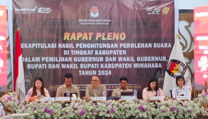 Hitung Hasil Pilkada di Minahasa, KPU Gelar Rapat Pleno Terbuka