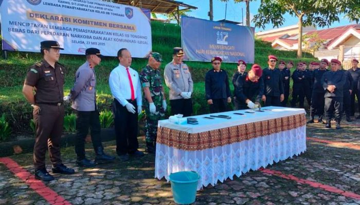 Lapas Tondano Gelar Deklarasi Bebas Narkoba dan HP
