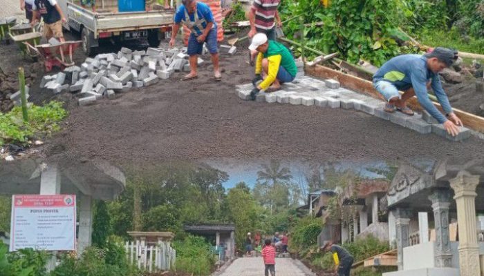 Pemdes Teep Terus Berkarya, Pembangunan Jalan Paving Rampung