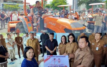 Bupati Robby Dondokambey Serahkan Alsintan dan Bantuan Bencana Kebakaran di Minahasa‎‎