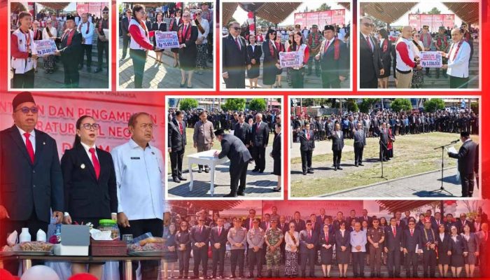 Ketua DPRD Minahasa Hadiri Upacara Hardiknas 2026, Dirangkaikan Penyerahan Bonus Atlet Porprov dan Pelantikan Pejabat Eselon II